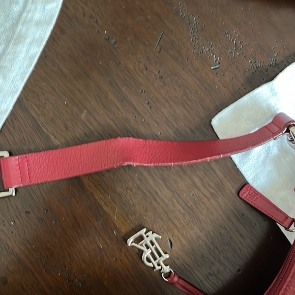 Ralph Lauren red sexy Jackie hobo shoulder bag all new-buck buttery leather zip - Picture 11 of 13